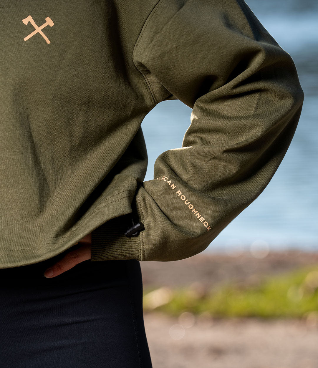 Cropped Quarter Zip // Olive Brigade – All American Roughneck