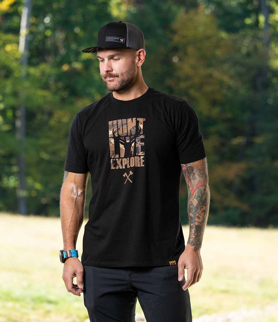 Hunt Live Explore Tee - Black