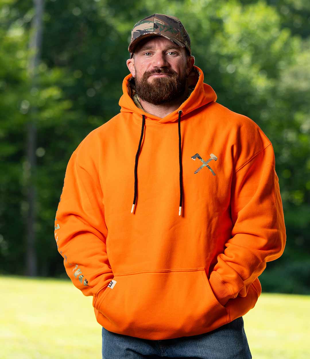 Orange WE-Camo Icon Work Hoodie - All American Roughneck