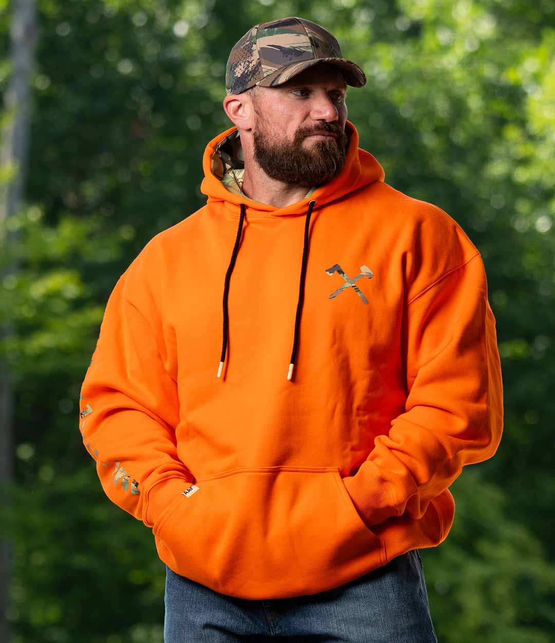 Orange WE-Camo Icon Work Hoodie