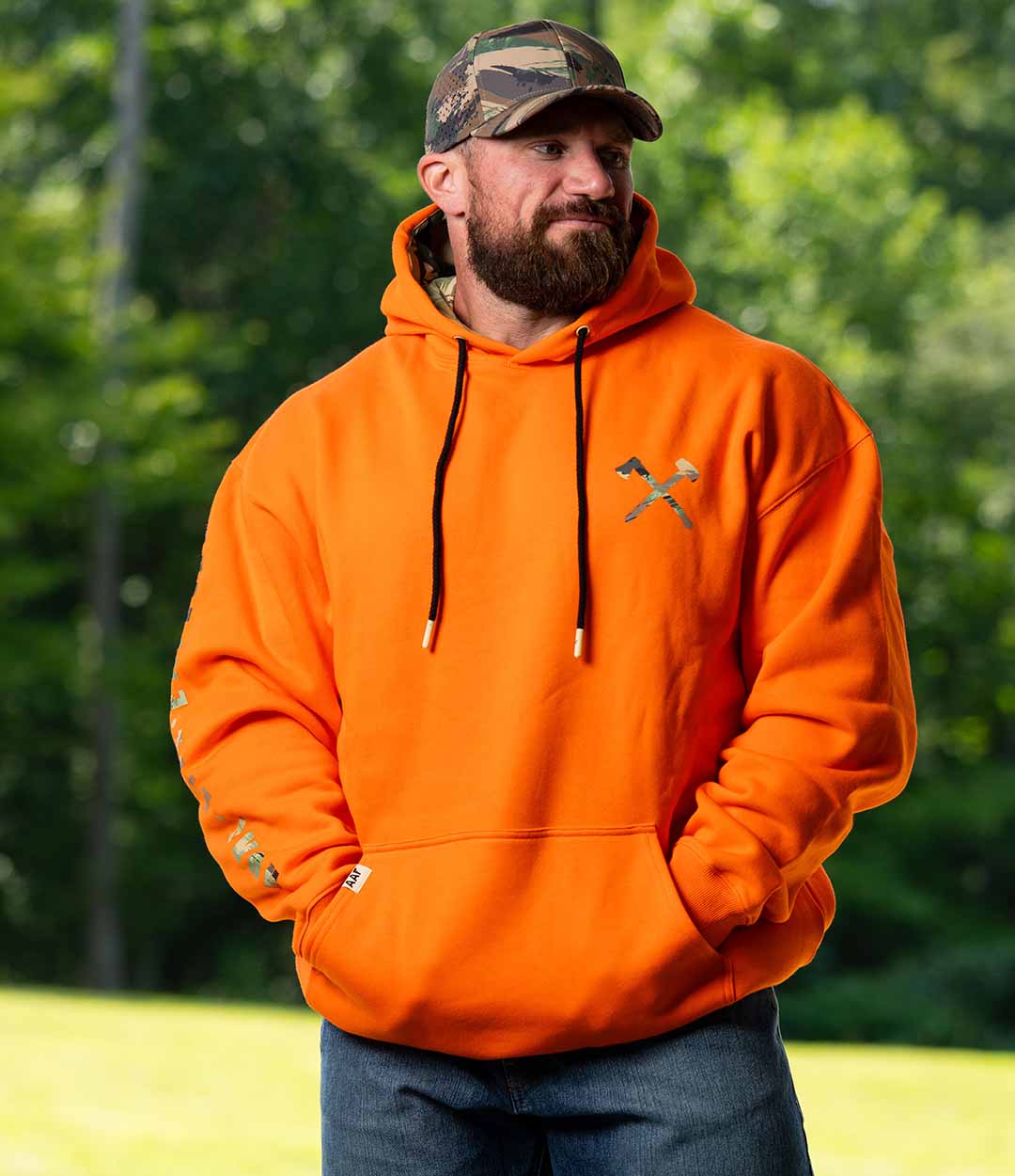 Orange WE-Camo Icon Work Hoodie