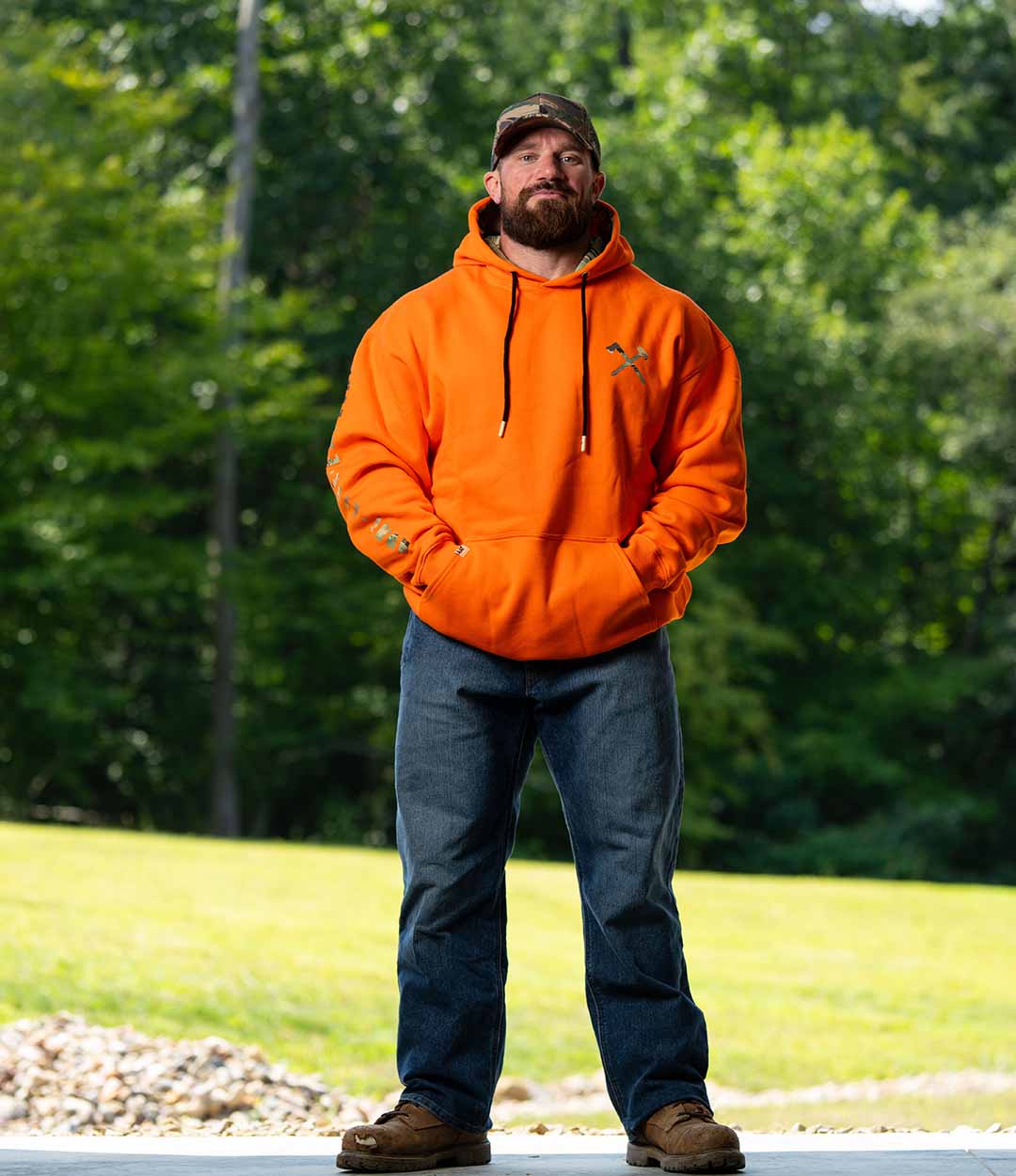 Orange work sweatshirts best sale