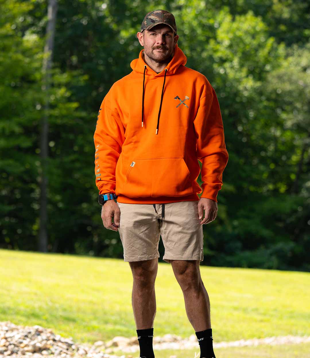 Orange WE-Camo Icon Work Hoodie