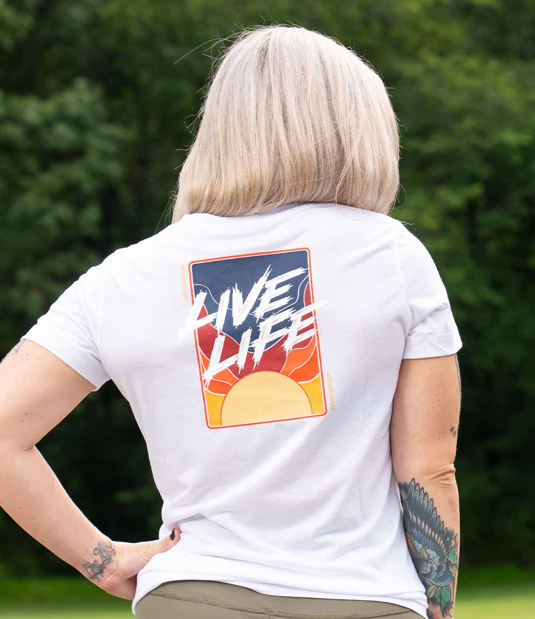 Women's Sunset Live Life Tee