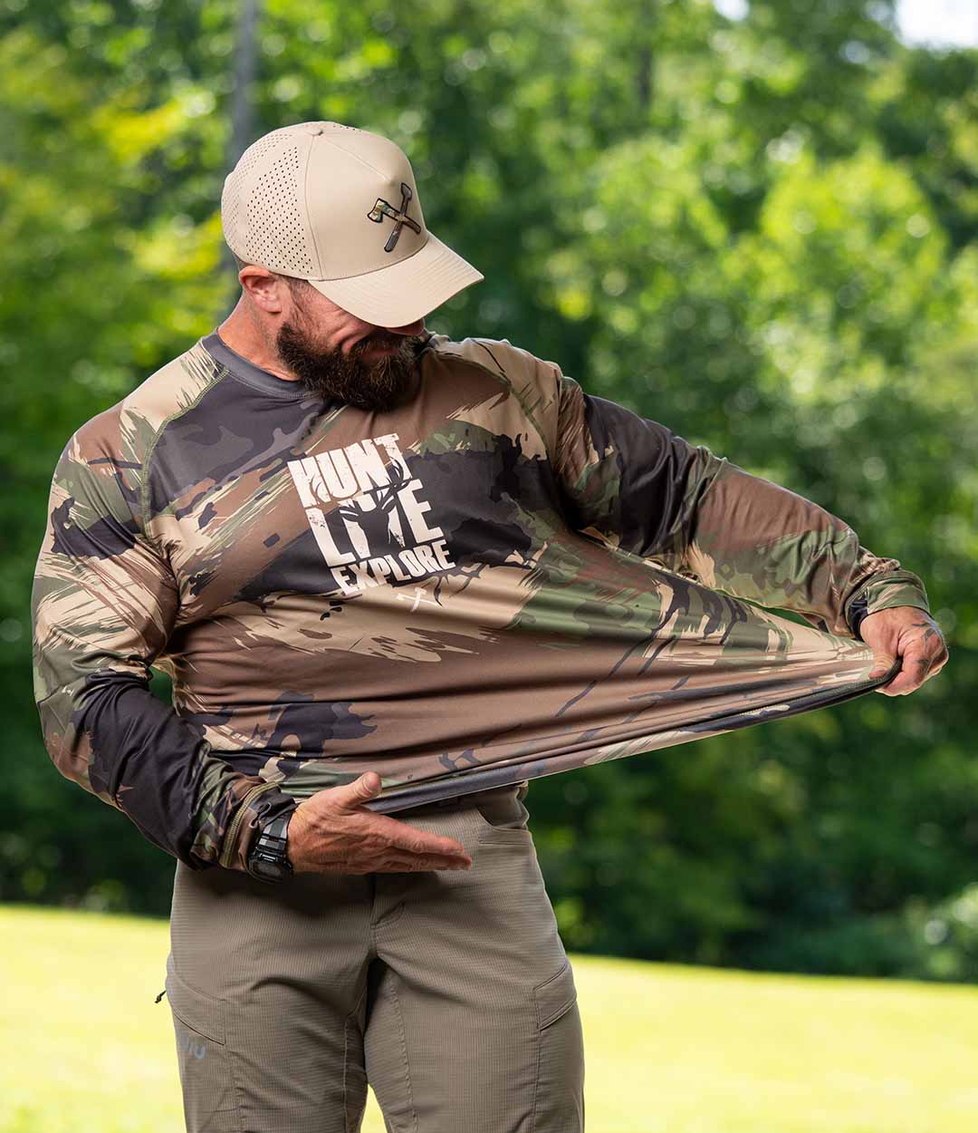 Woodland Camo Fishing Shirt - All American Roughneck