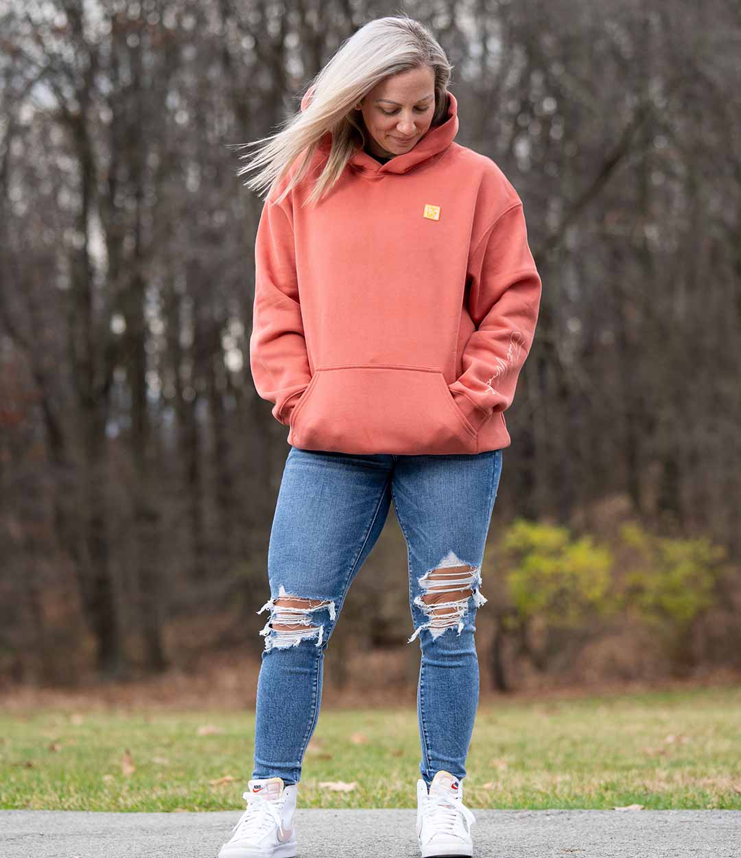 Women's Autumn Sunset Plush Hoodie