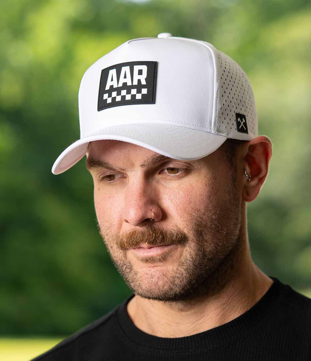 White Checkered AAR Performance 5 Panel