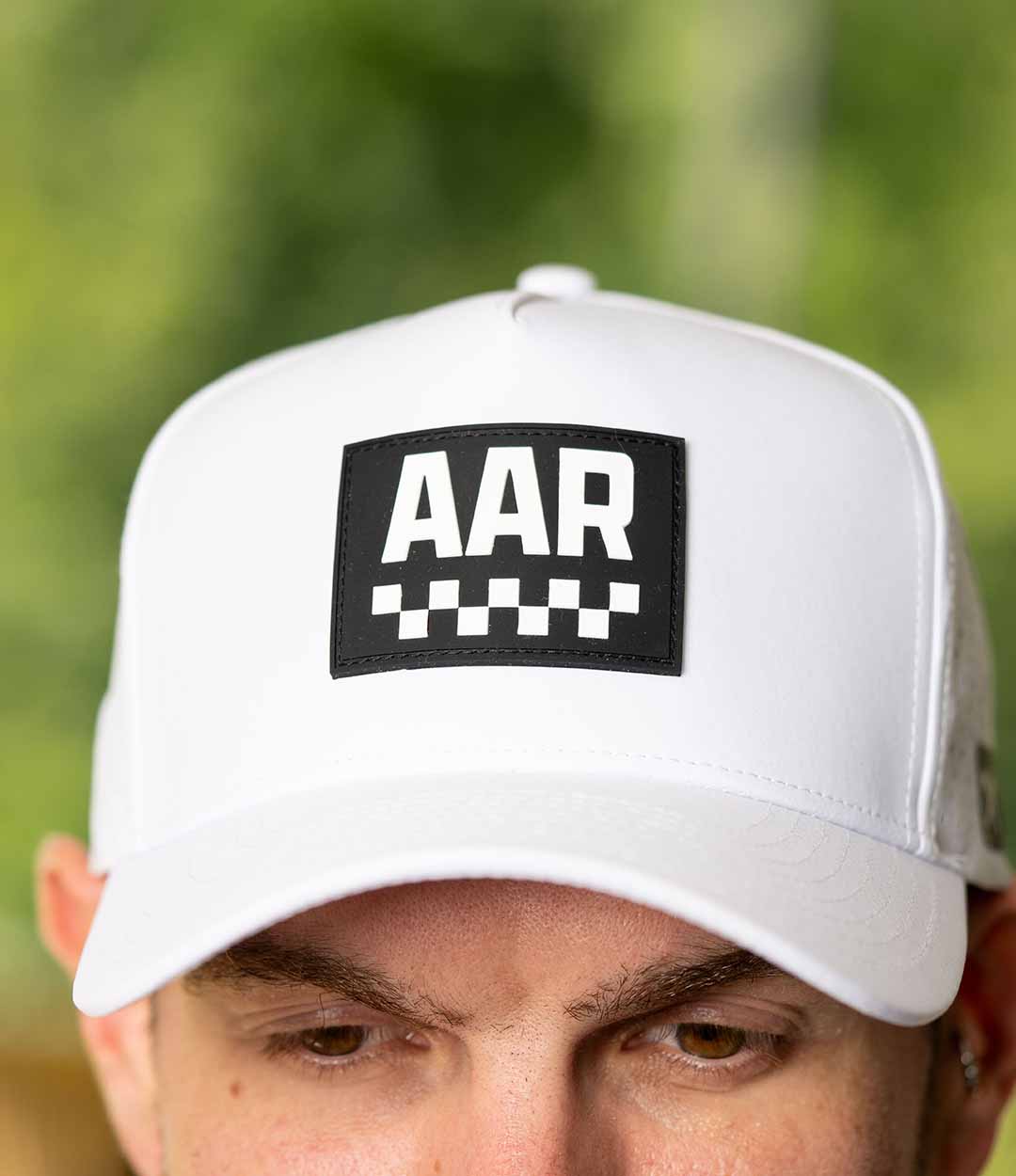 White Checkered AAR Performance 5 Panel