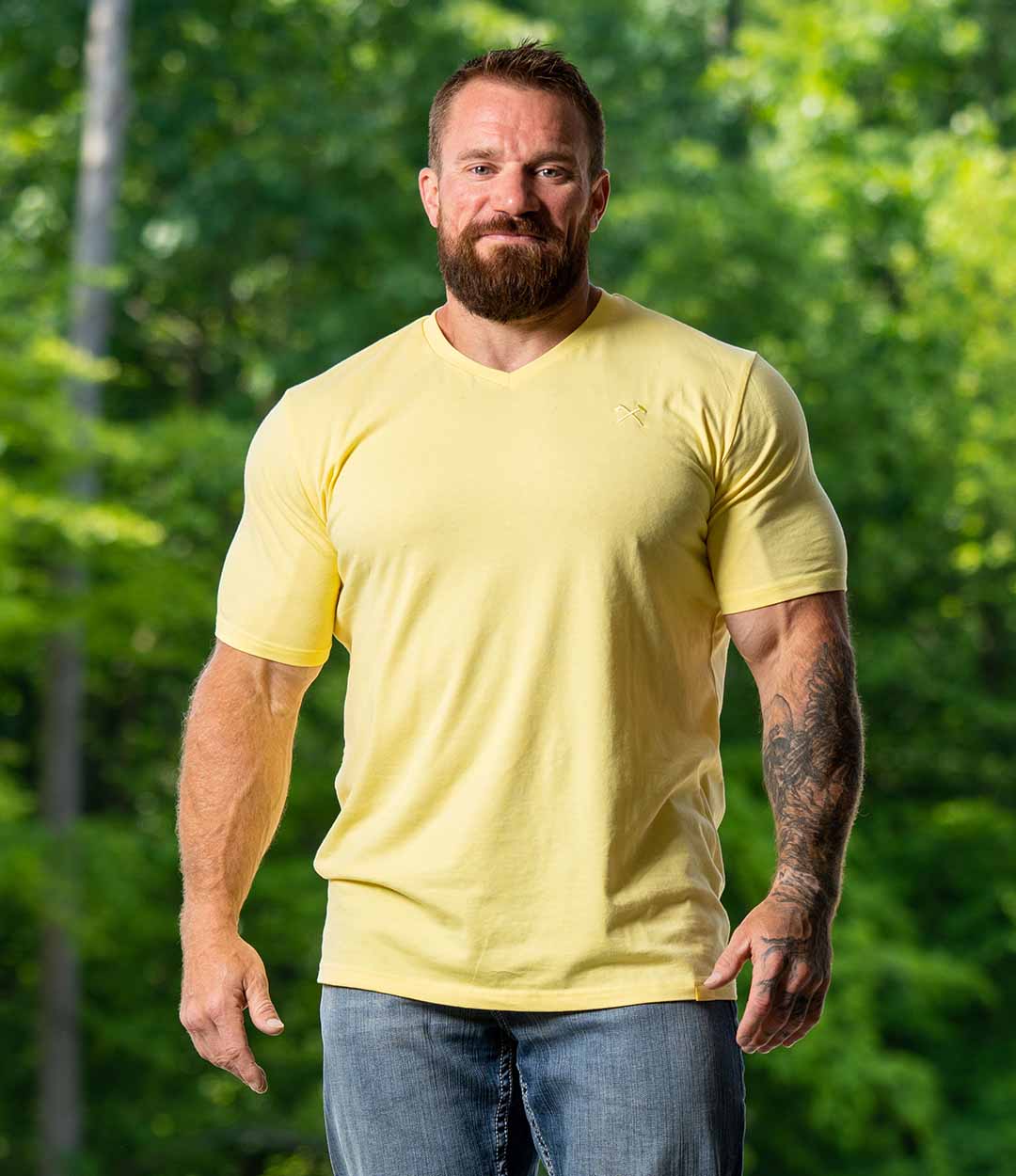 Simple V-neck - Canary Yellow