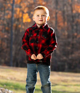 Youth Scarlet Buffalo Backwoods Flannel