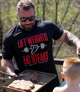 Lift Weights Eat Steaks Tee // Black