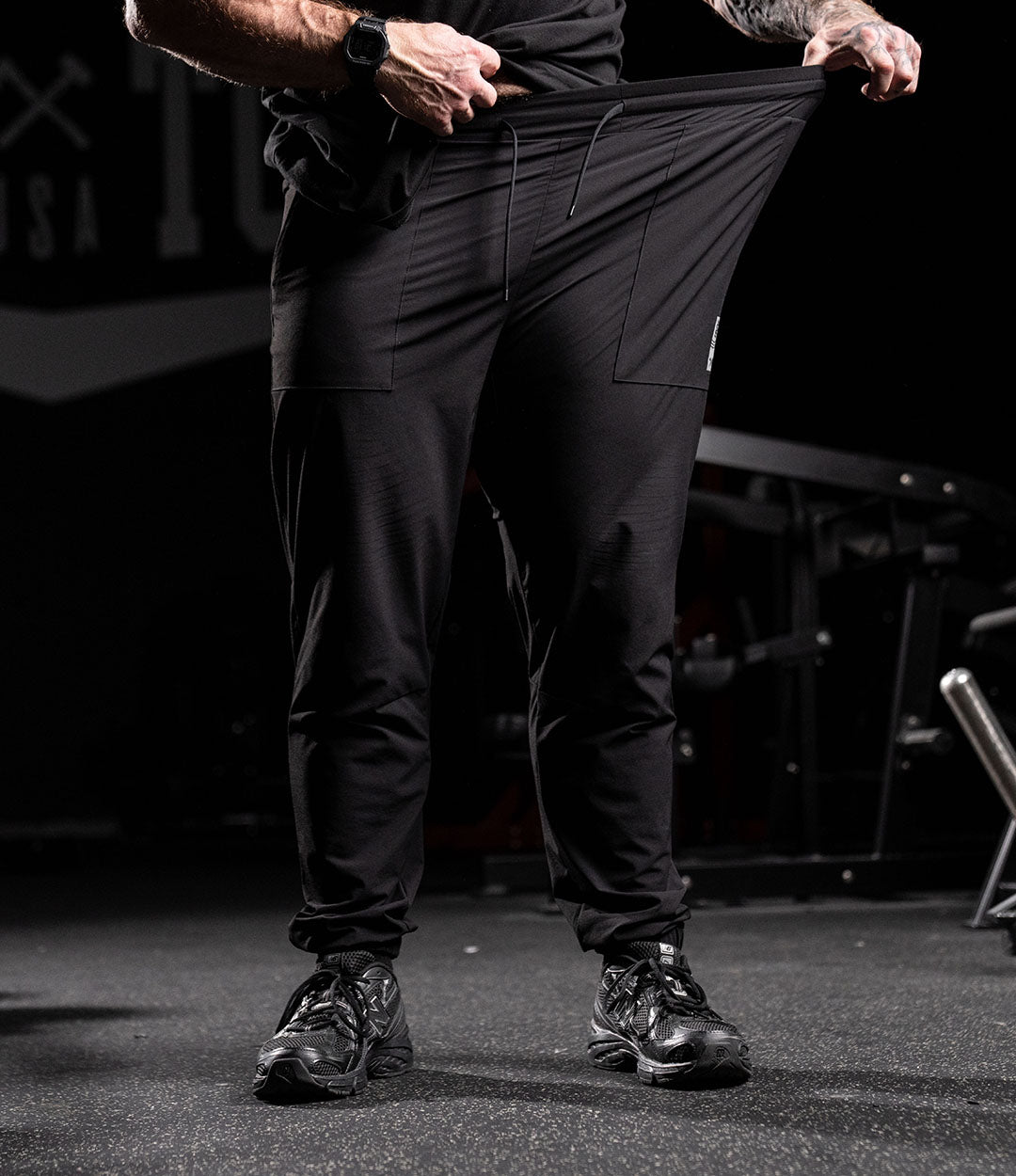 Training Joggers // Jet Black – All American Roughneck