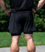 Lined Training Shorts // Khaki on Black