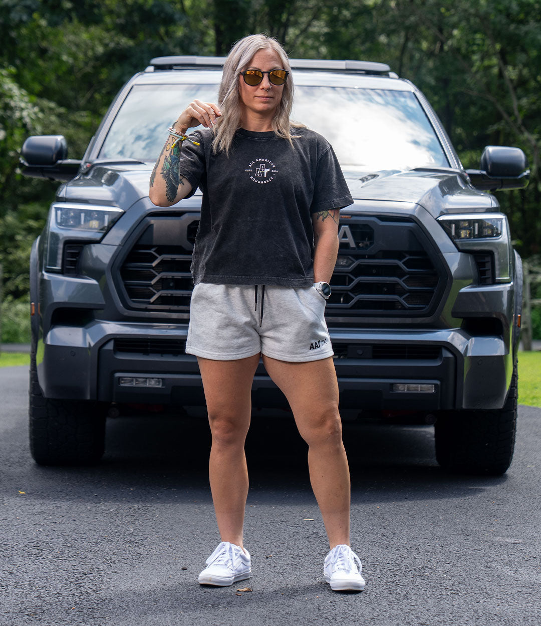 Women's Relaxed Tee // Collegiate Badge