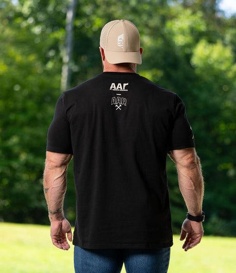 AAR Logo Tee Khaki on Black