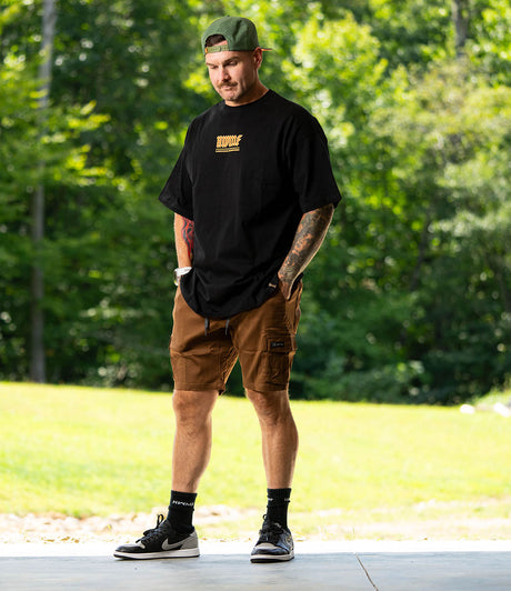 Dry Earth Brown Cargo Hybrid Short