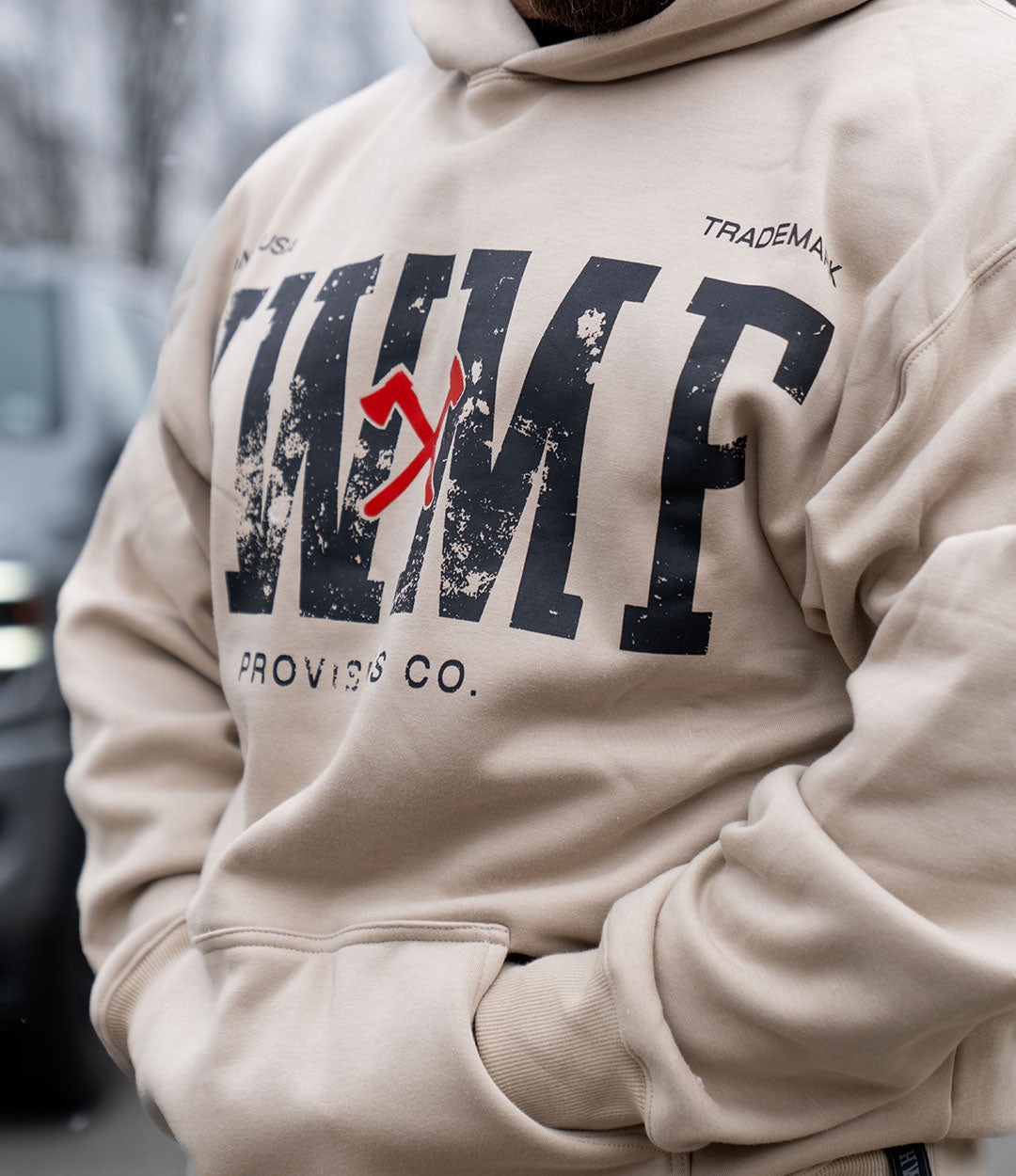 Light Plush Hoodie // Distressed HWMF