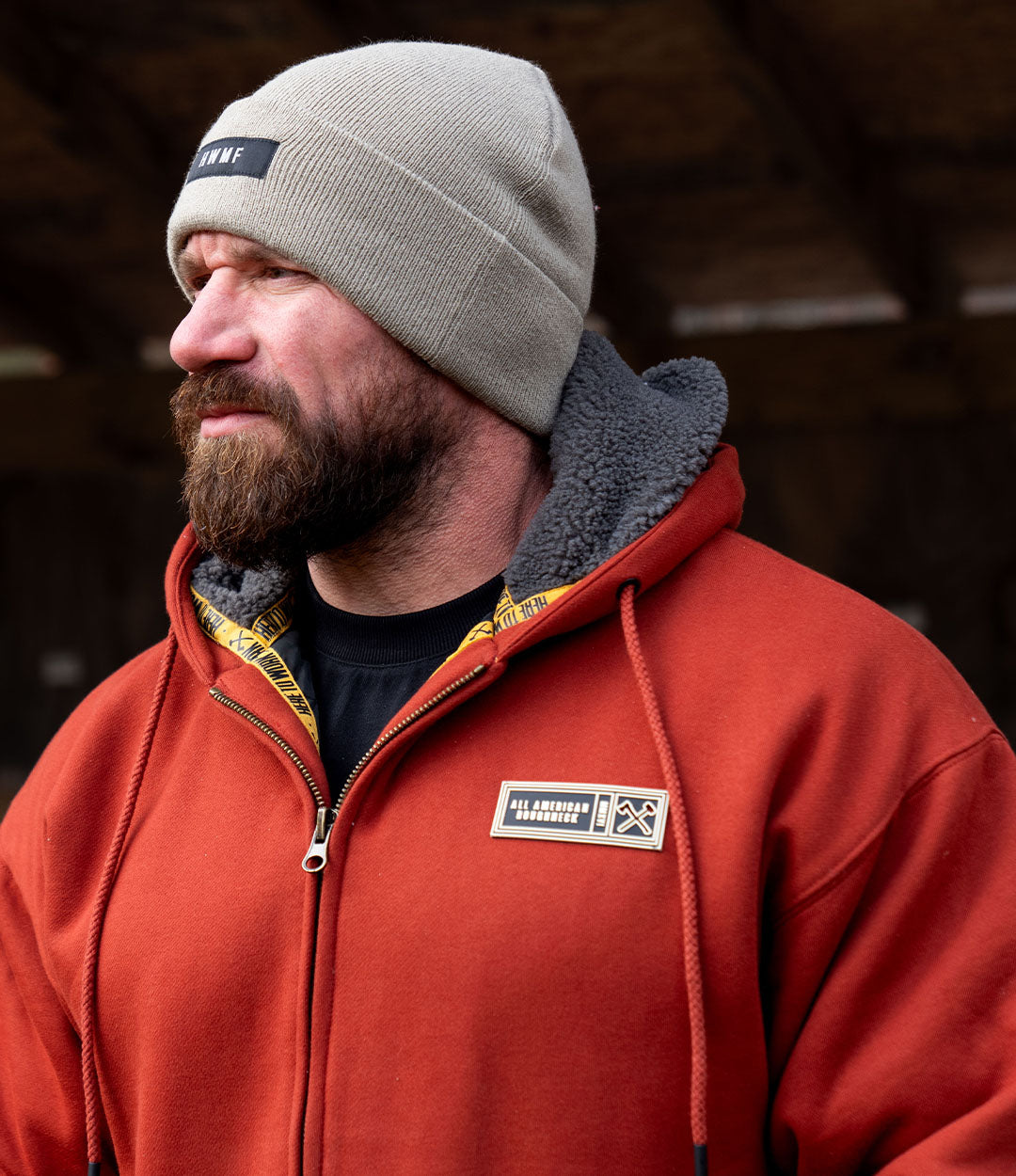 Sherpa Work Zip-Up // Burnt Rust – All American Roughneck