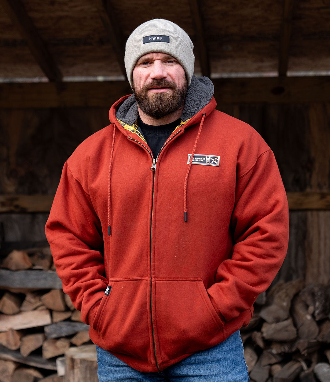 Sherpa Work Zip-Up // Burnt Rust