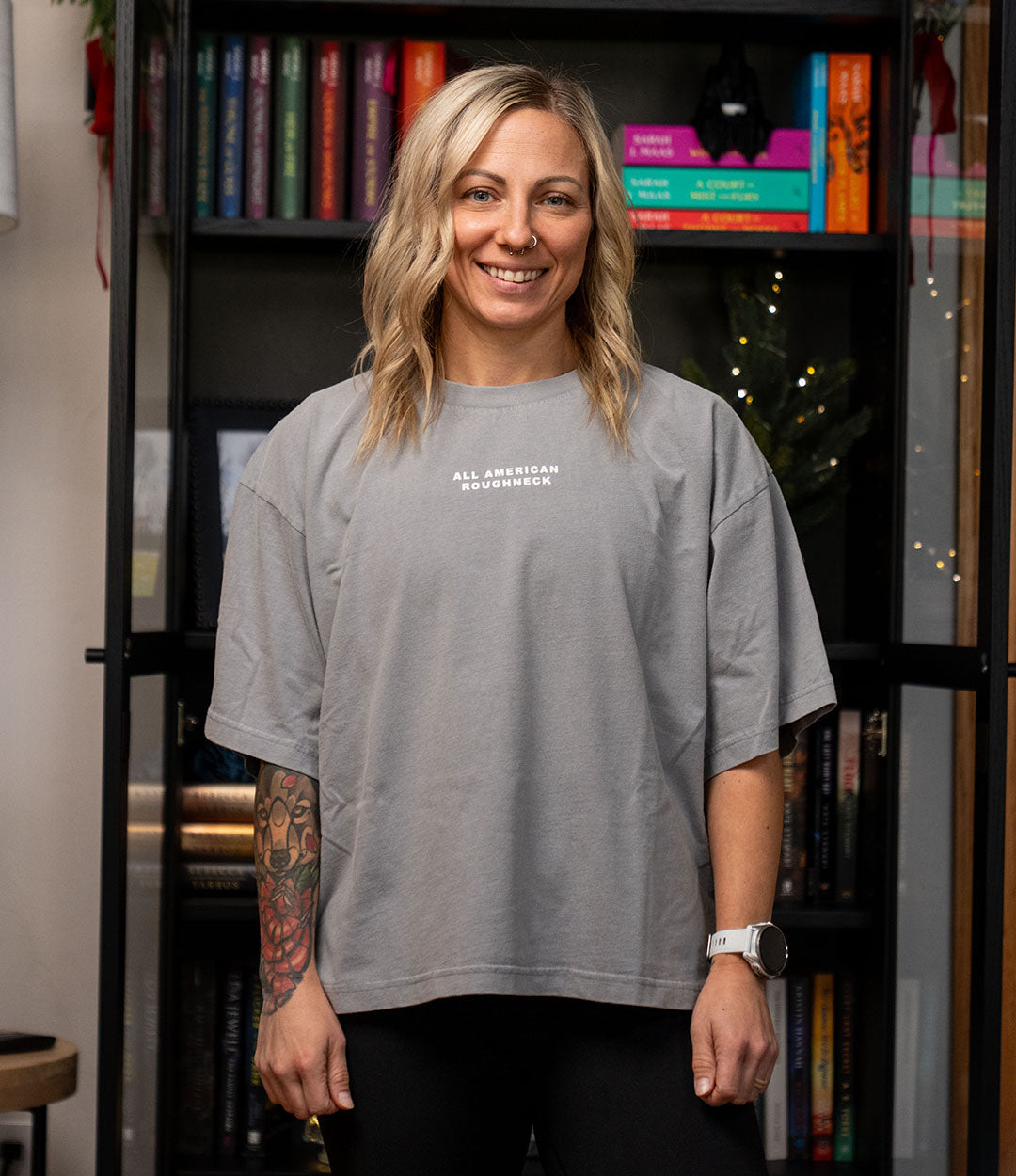 Crop Drop Shoulder // Steel Thorns