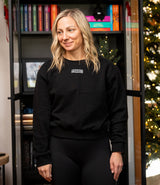 Women's Cropped Crew // Monogram Sage