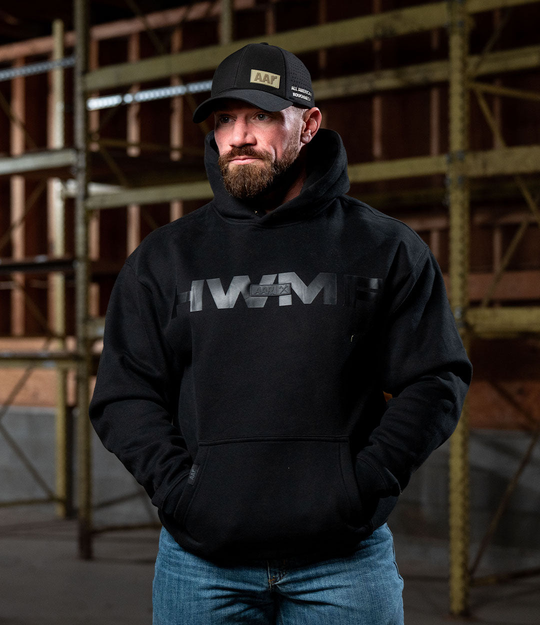 Premium Hoodie // Blackout – All American Roughneck