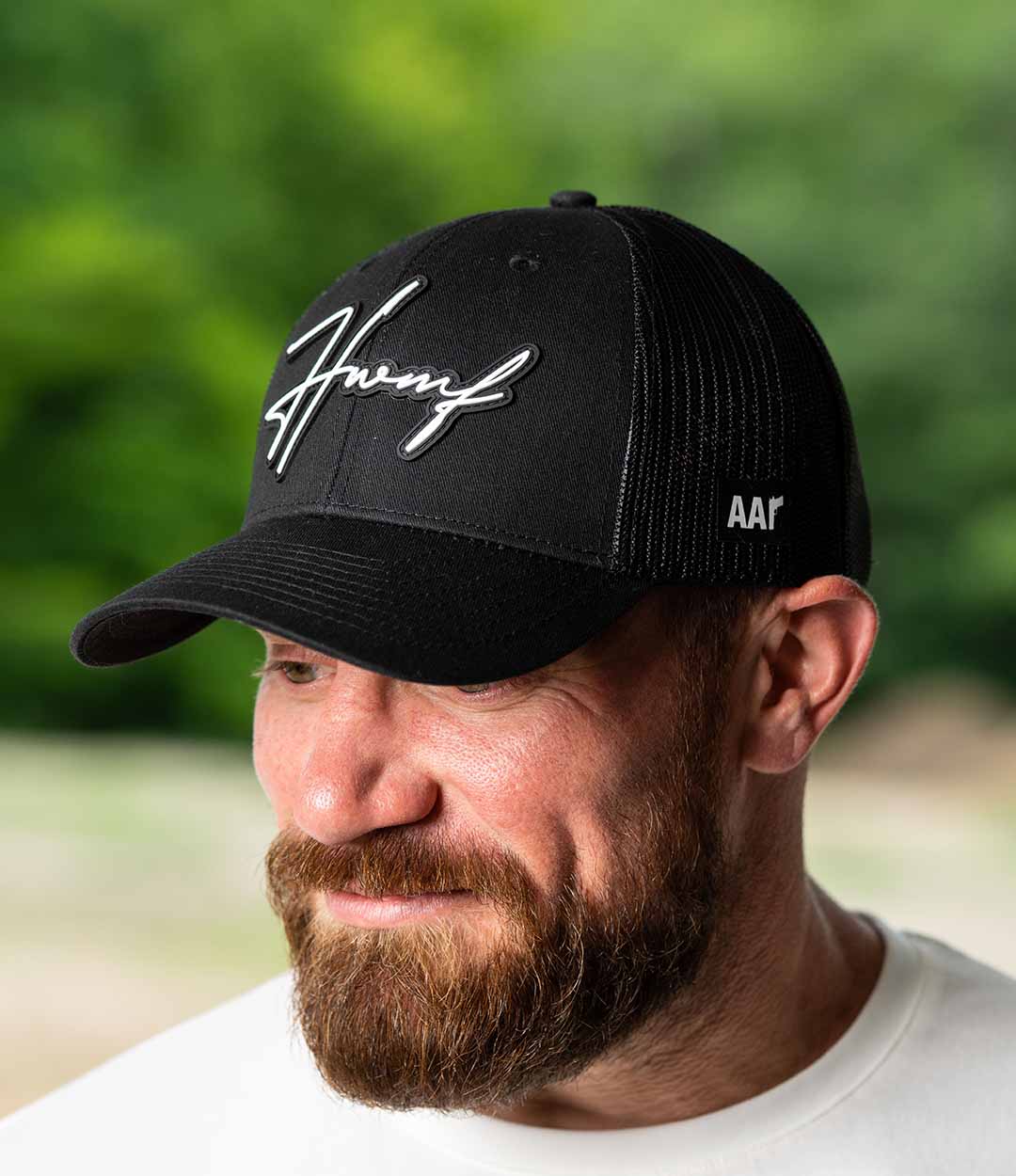 Black HWMF Script Trucker