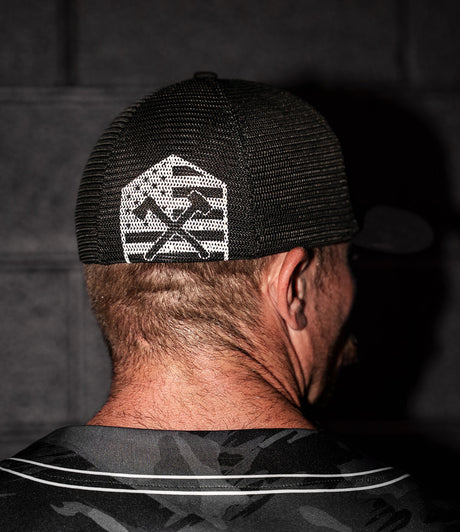 Mesh Back Flex // White on Black