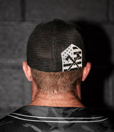 Mesh Back Flex // White on Black