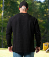 Ash Black Henley Thermal