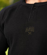 Ash Black Henley Thermal