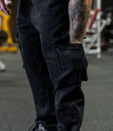 Open Hem Cargo Sweats // Black