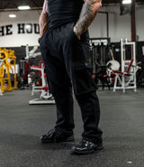 Open Hem Cargo Sweats // Black