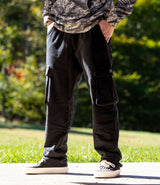 Open Hem Cargo Sweats // Black
