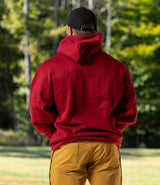 Logo Light Plush Hoodie // Brick Red