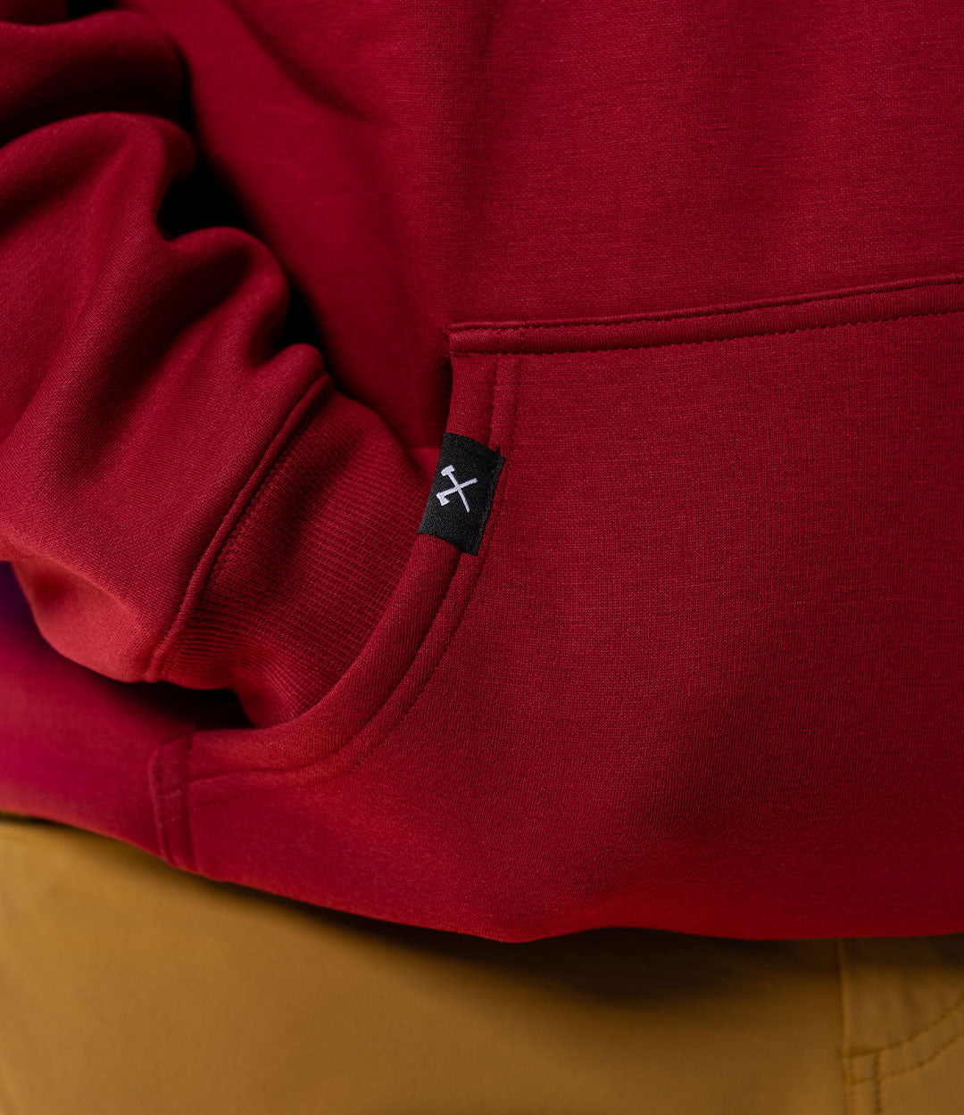Logo Light Plush Hoodie // Brick Red