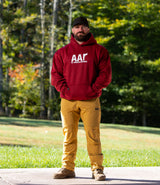 Logo Light Plush Hoodie // Brick Red