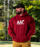 Logo Light Plush Hoodie // Brick Red