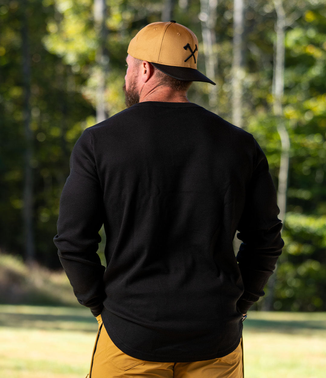 Thermal Henley // Black – All American Roughneck