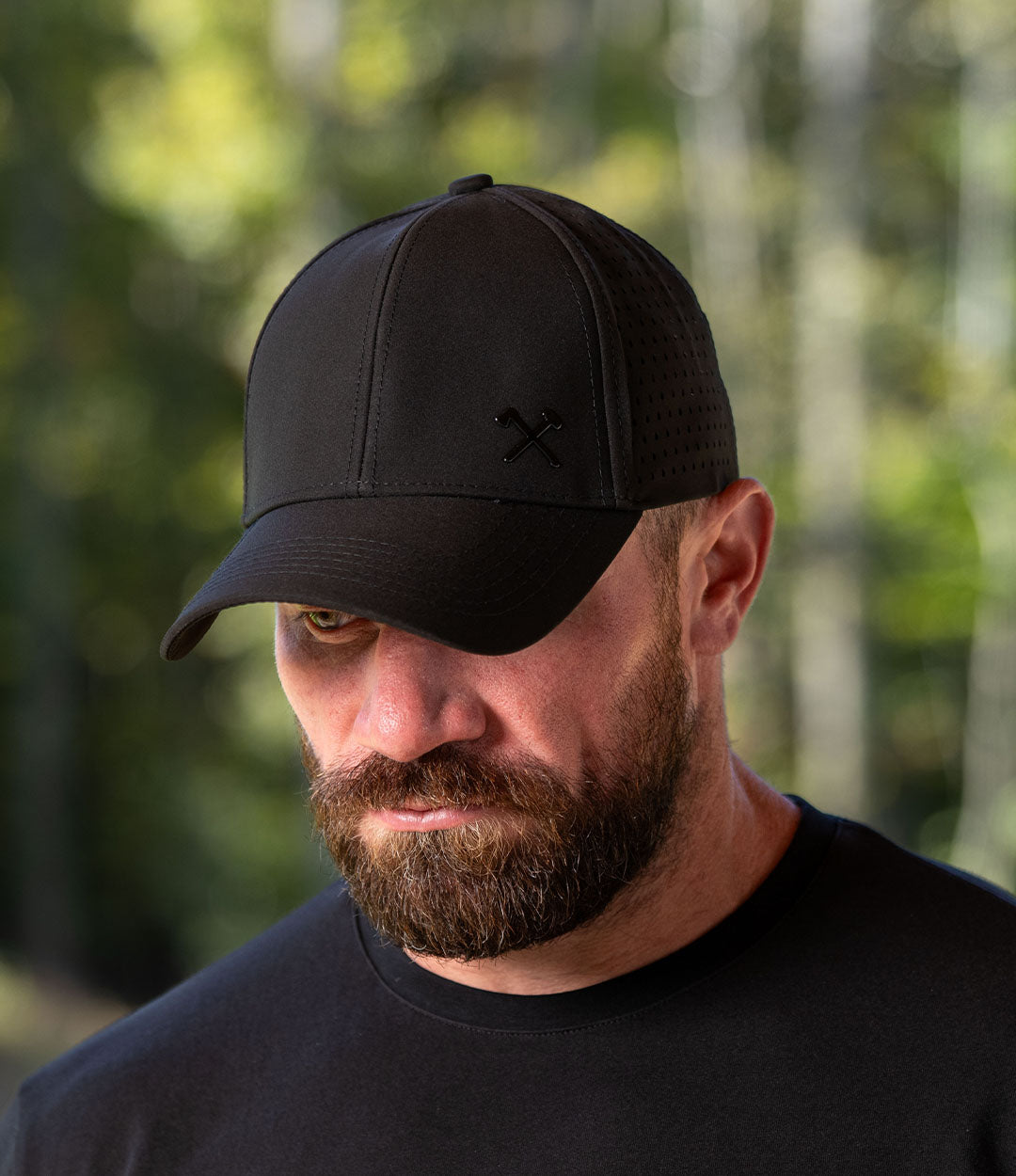 6 Panel Performance // Black on Black Icon