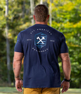 Custom Tee // Navy Blue Badge