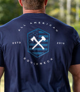 Custom Tee // Navy Blue Badge