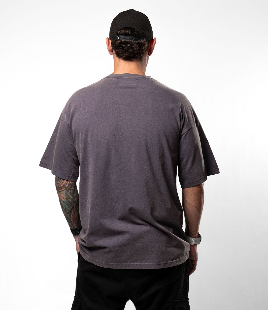 Drop Shoulder // Acid Wash Midnight Purple