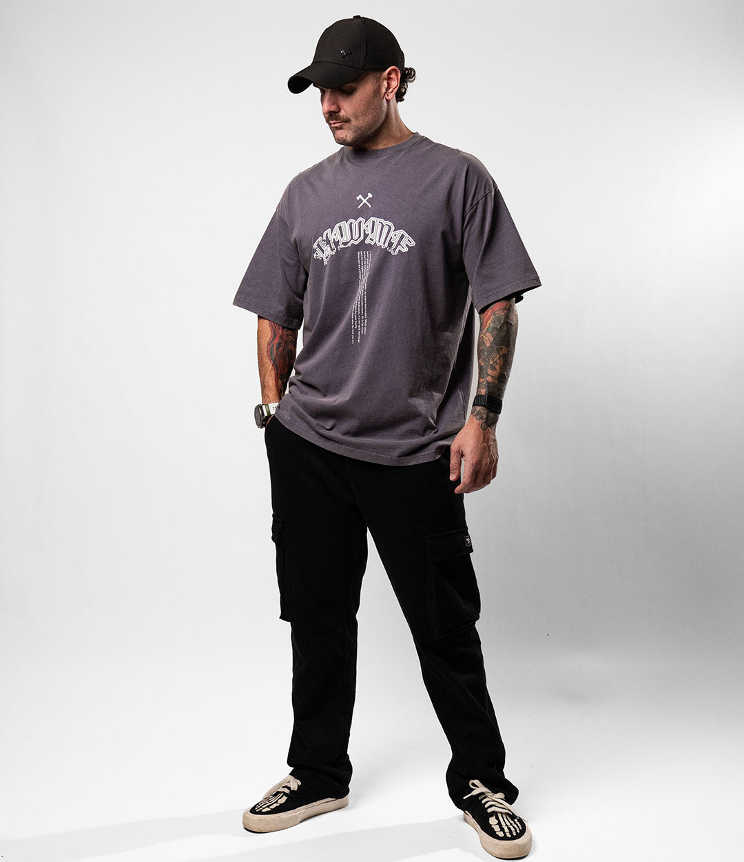 Drop Shoulder // Acid Wash Midnight Purple