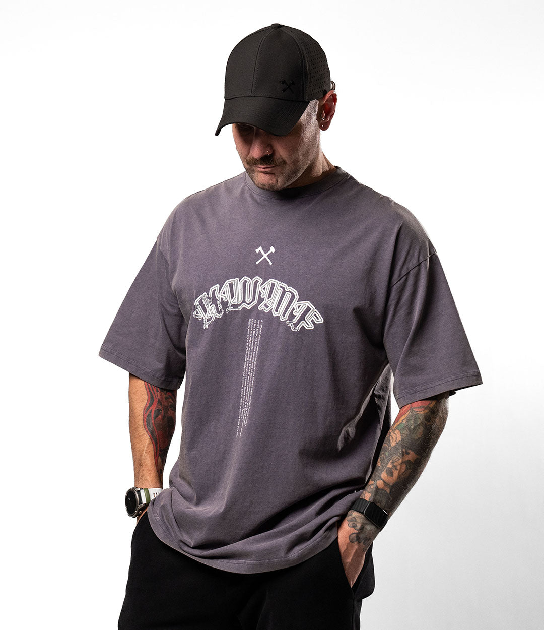 Drop Shoulder // Acid Wash Midnight Purple