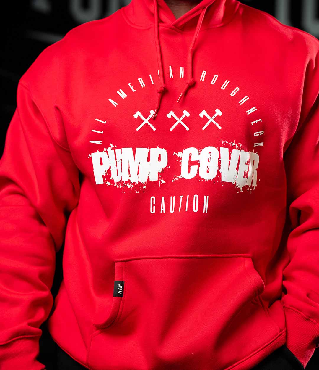 White on Red Pump Cover Hoodie