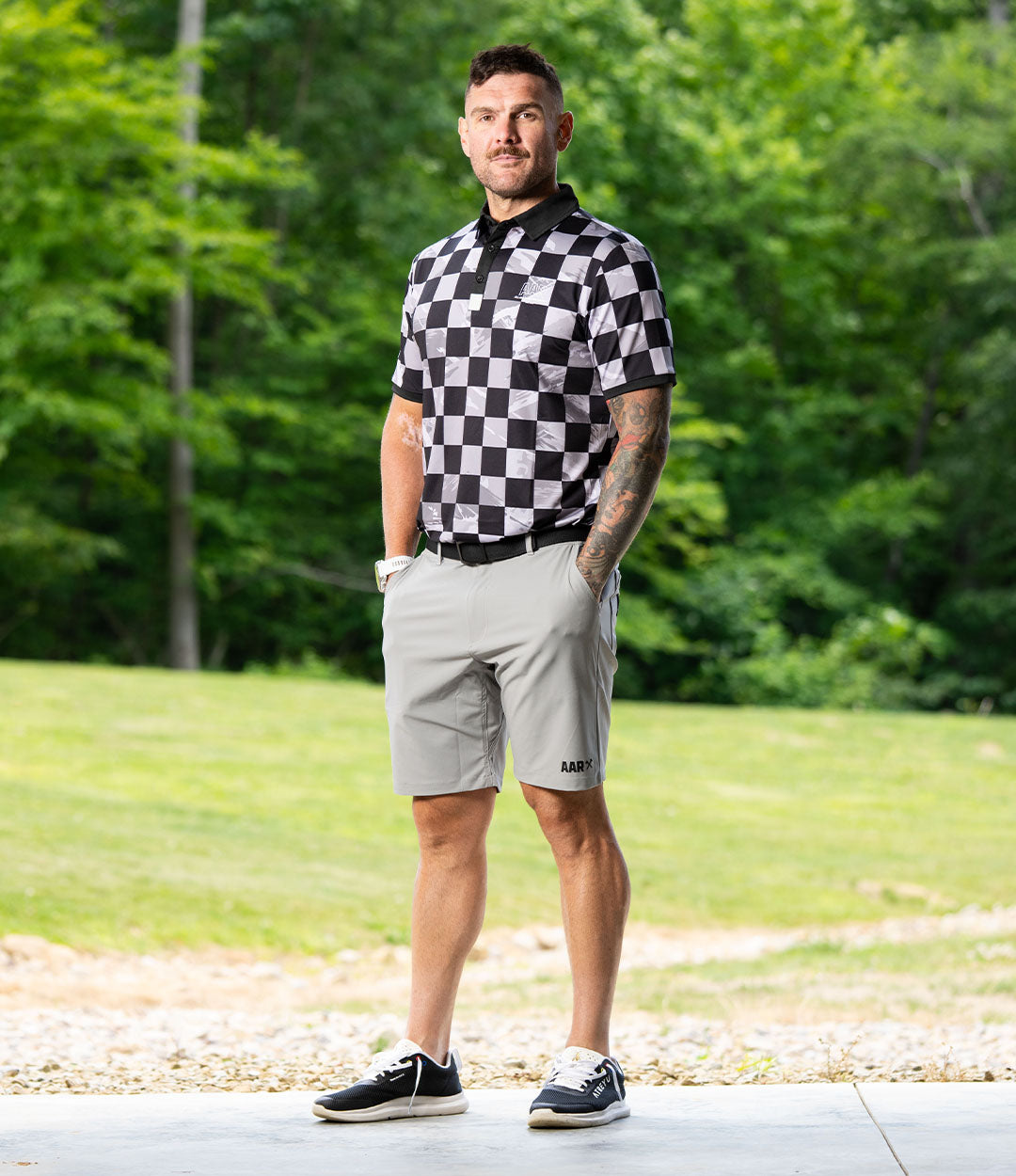 AAR Checkered Camo Polo