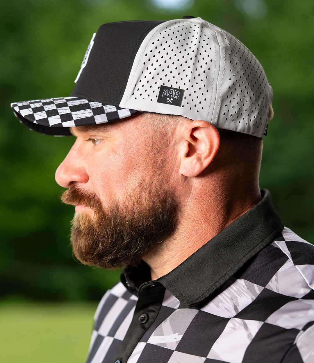 Checkered Camo 5 Panel Performance Hat