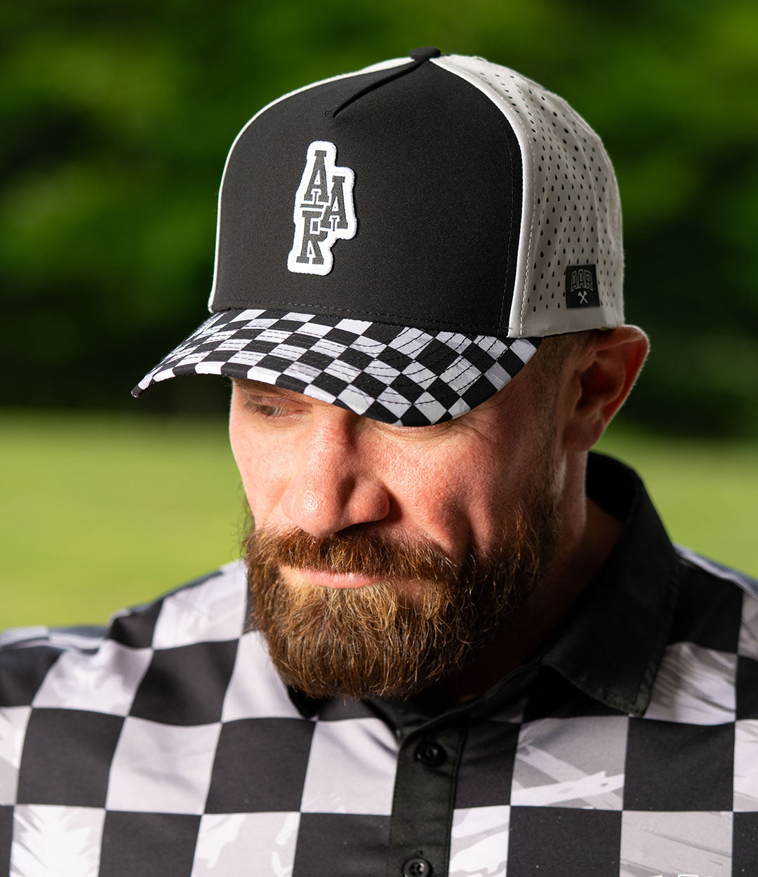 Checkered Camo 5 Panel Performance Hat