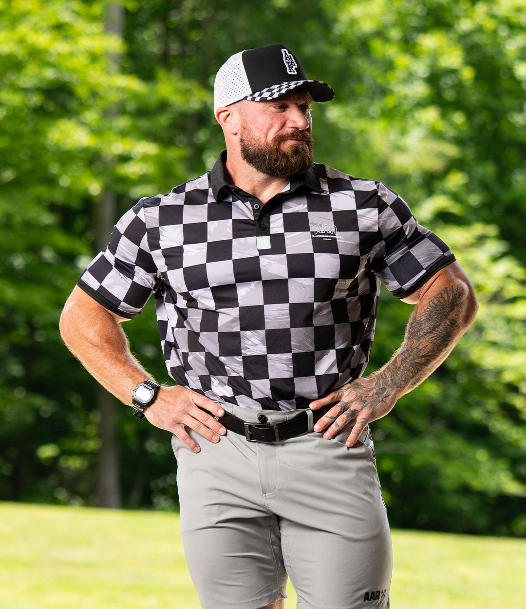 AAR Checkered Camo Polo – All American Roughneck